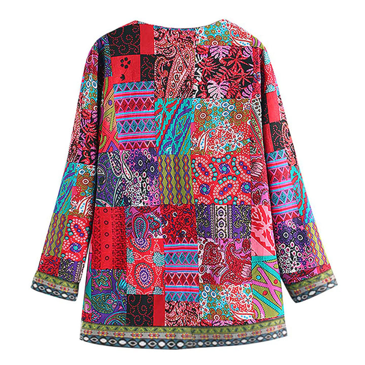 Damkofta i blå retro stickning med v-hals. Stilren och bekväm cardigan för kvinnors mode.
