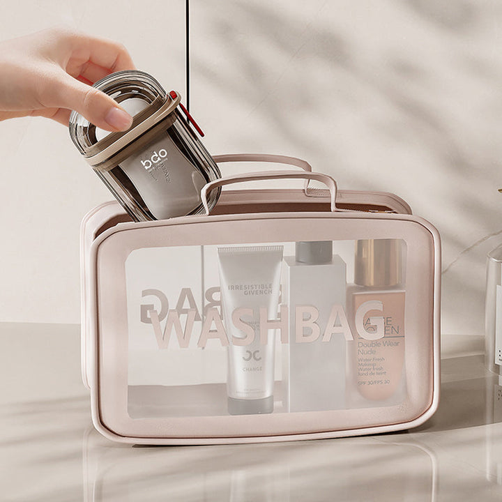 Elegant resefodral för tvål med läckagesäker design och dräneringsfack, perfekt för resor och daglig användning.