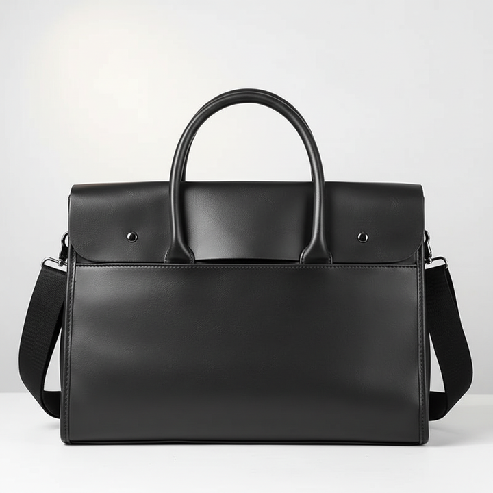 Männen aktväska i elegant retrodesign. Stilfull laptopväska/kontorsväska med bekväm axelrem.