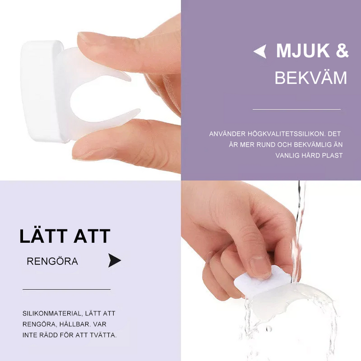 "Elegant silikonverktyg för ögonmakeup, ergonomiskt designad för precis applicering av mascara, eyeliner och ögonskugga."