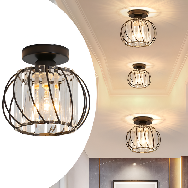 Taklampa med fokus på design, skandinavisk och modern, skapar atmosfär i vardagsrummet.