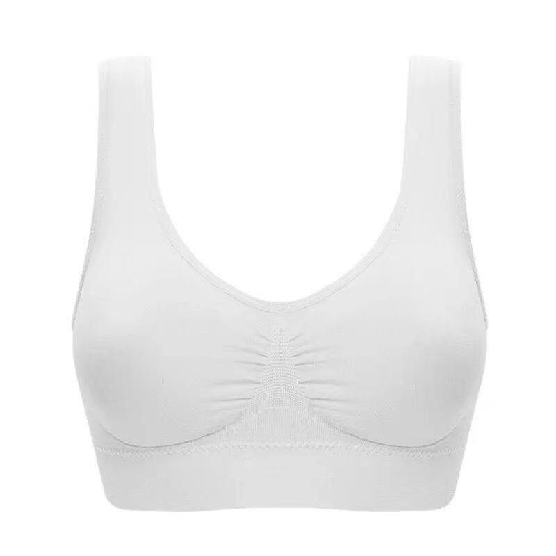 "Elegant sport-bh för kvinnor, frontvy. Ergonomisk design i slitstarkt nylon, perfekt för alla träningsformer."