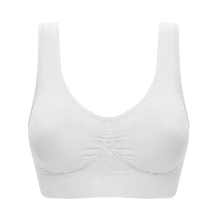 "Elegant sport-bh för kvinnor, frontvy. Ergonomisk design i slitstarkt nylon, perfekt för alla träningsformer."