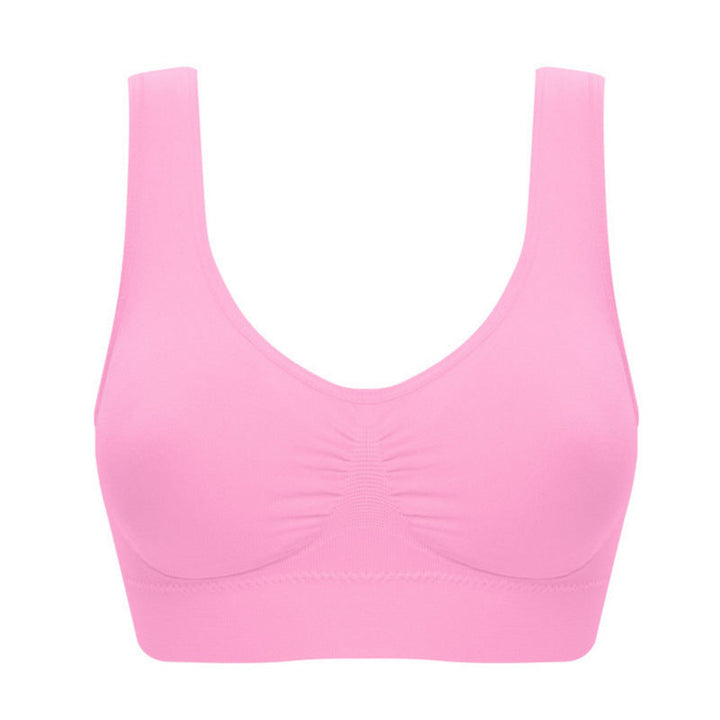 "Elegant sport-bh för kvinnor, frontvy. Ergonomisk design i slitstarkt nylon, perfekt för alla träningsformer."