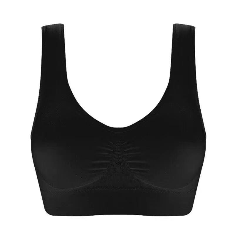 "Elegant sport-bh för kvinnor, frontvy. Ergonomisk design i slitstarkt nylon, perfekt för alla träningsformer."