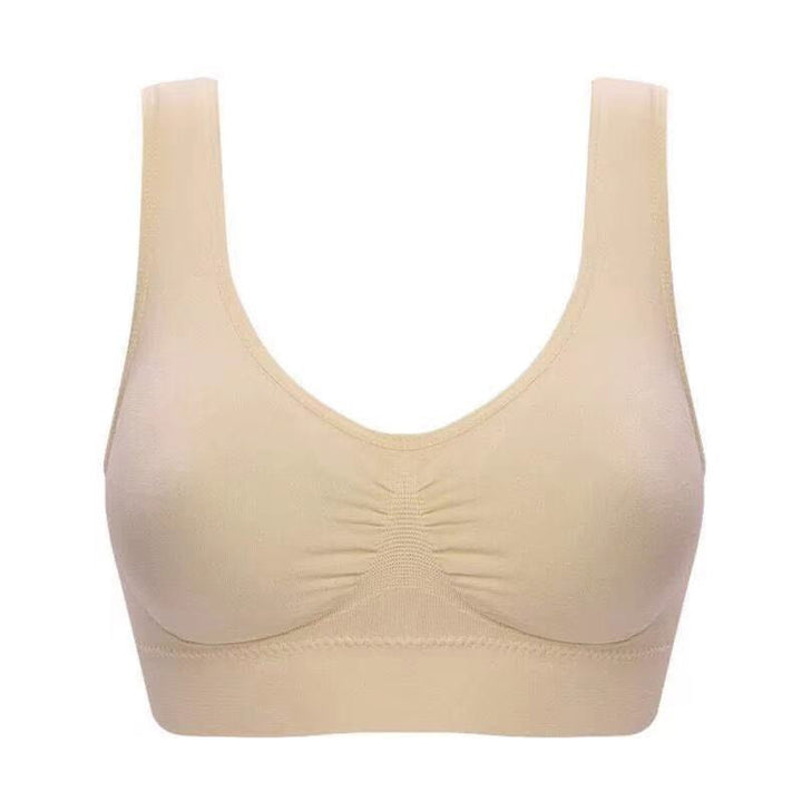 "Elegant sport-bh för kvinnor, frontvy. Ergonomisk design i slitstarkt nylon, perfekt för alla träningsformer."
