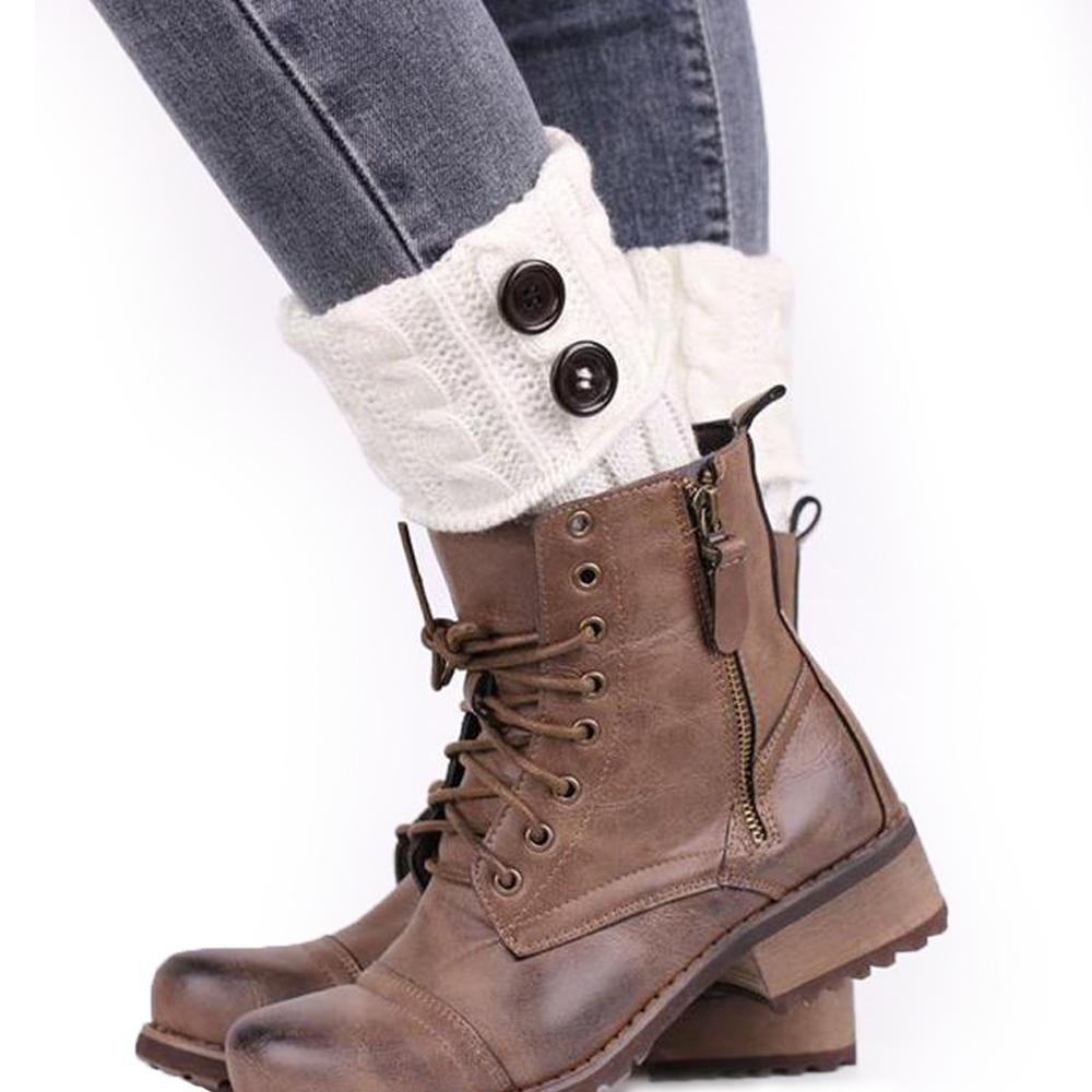 "Elegant stickade boot toppers i mjukt tyg med spetskant, perfekt för ankel- och knähöga stövlar, damaccessoar."