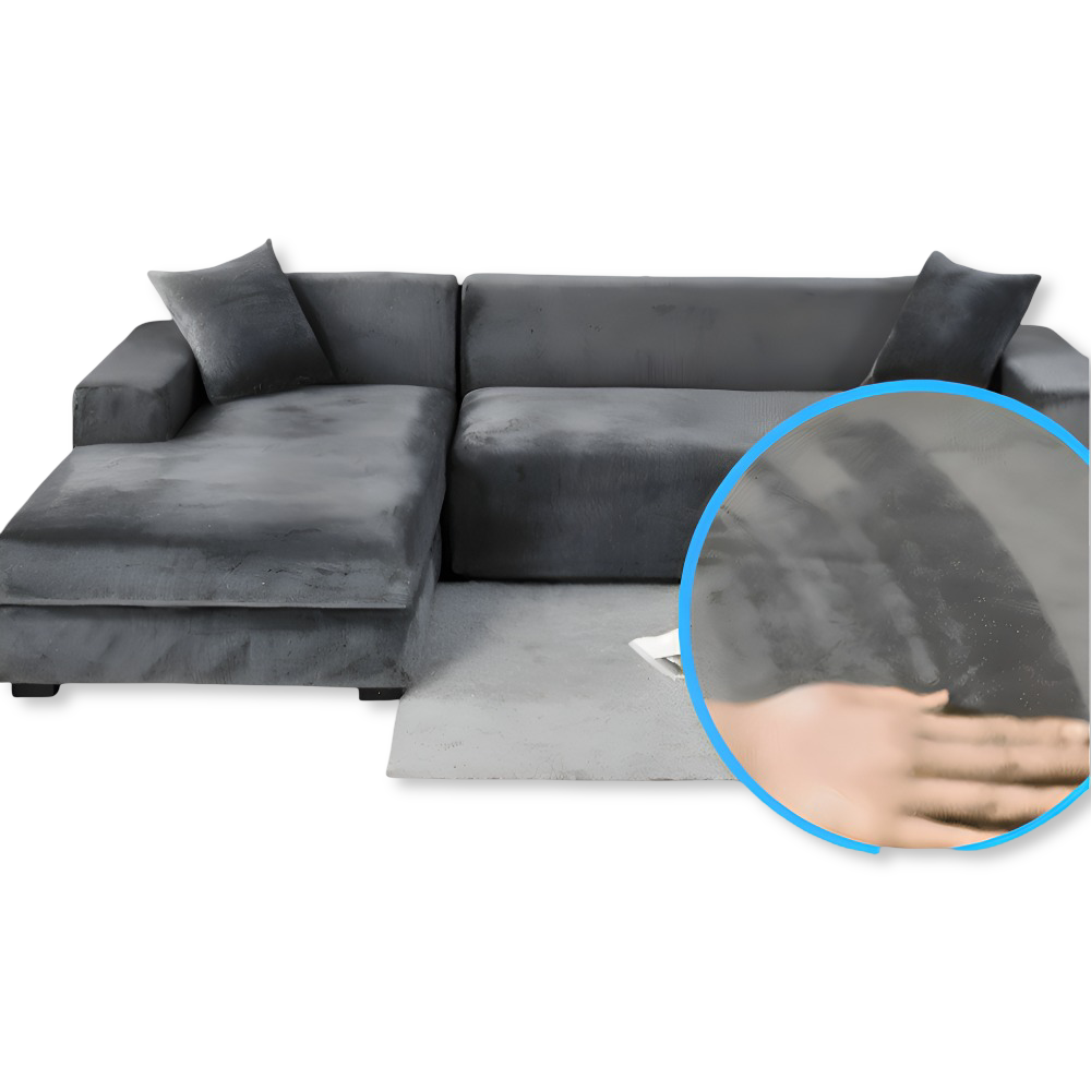 Elegant stretchöverdrag som förvandlar din soffa, med fokus på komfort & design.