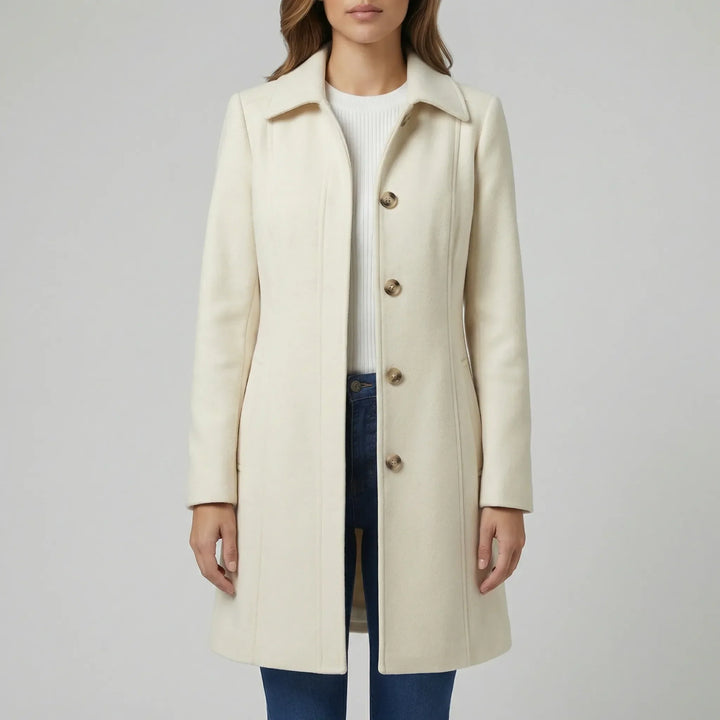 Stilren A-linjekappa "Caitlin" för dam, elegant figursydd design. Kvinnligt ytterplagg för alla tillfällen.