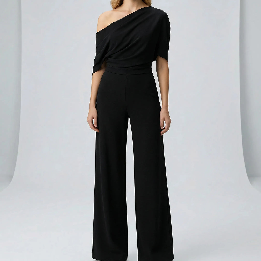 Dam jumpsuit Matilda: Elegant och bekväm byxdress. Ankellång helkroppsdress för kvinnor, perfekt för fest och vardag.