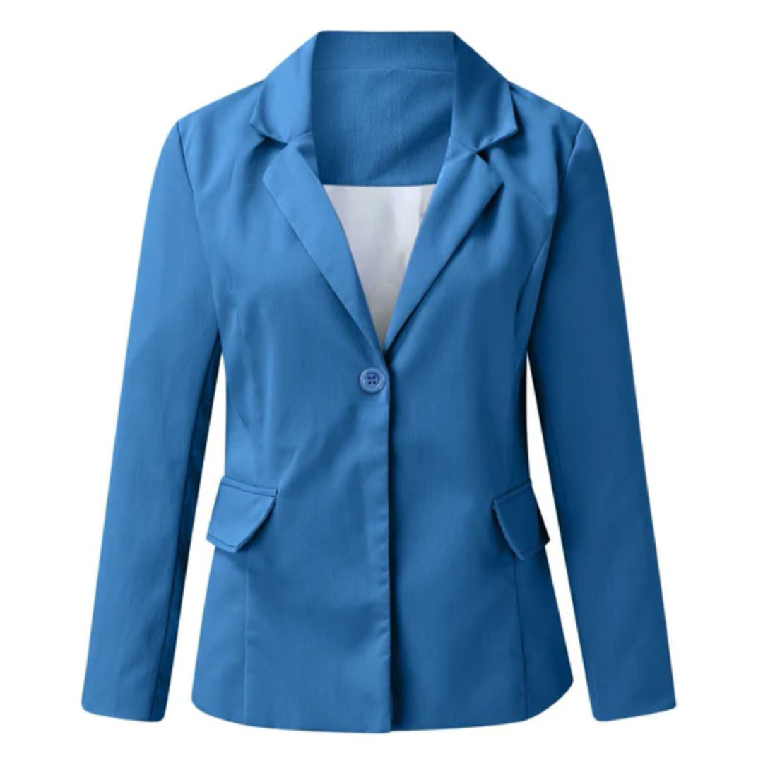 Elegant kvinnors blazer i pastellrosa, en feminin touch för både vardags- och feststil.