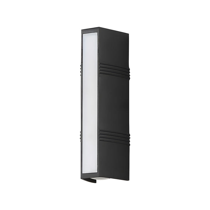 Högkvalitativ svart LED-vägglampa för utomhusbruk, med lång livslängd.