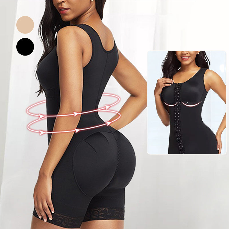 "Elegant svart one-piece shapewear bodysuit för kvinnor, erbjuder kroppsskulptering och öppen gren design för bekvämlighet."