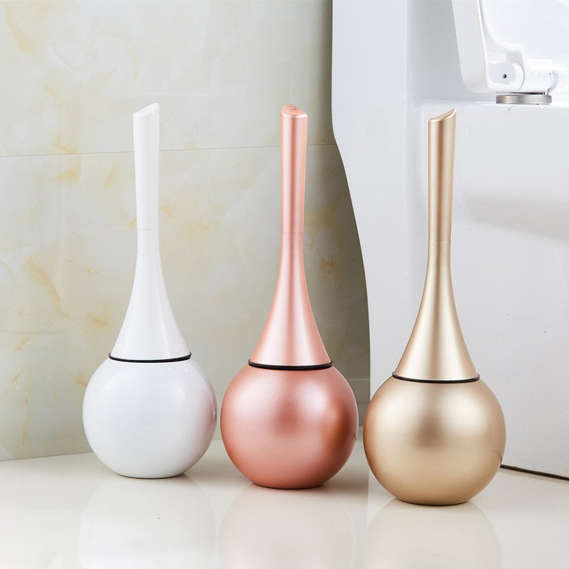 Elegant toalettborstset för badrumsinredning. Modern design, hygienisk rengöring av badrum.