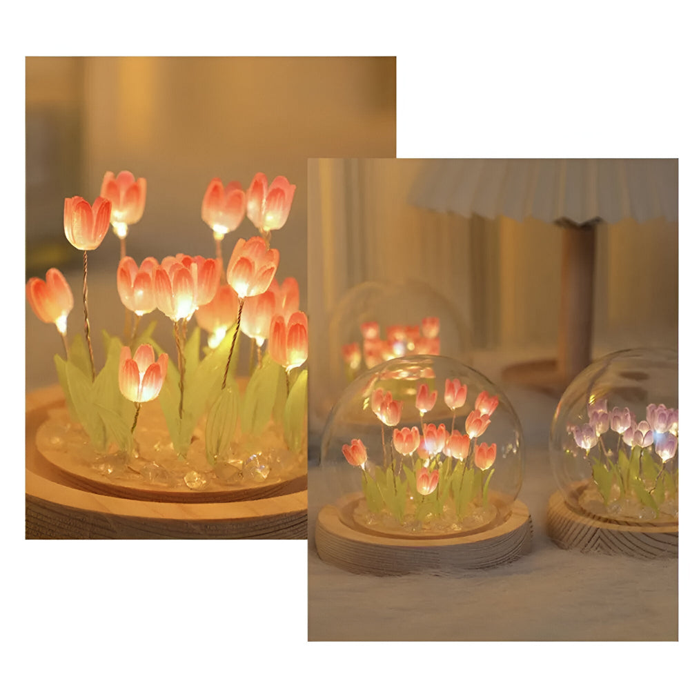 DIY LED-tulpanlampa, blomlampa som skapar en lugn och avkopplande atmosfär.