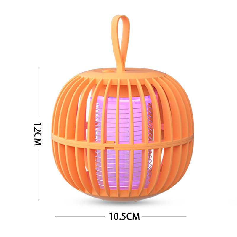 "Elegant, tyst myggdödarlampa med USB-laddning, kompakt design och lila ljusfunktion. Perfekt för bord eller tält."