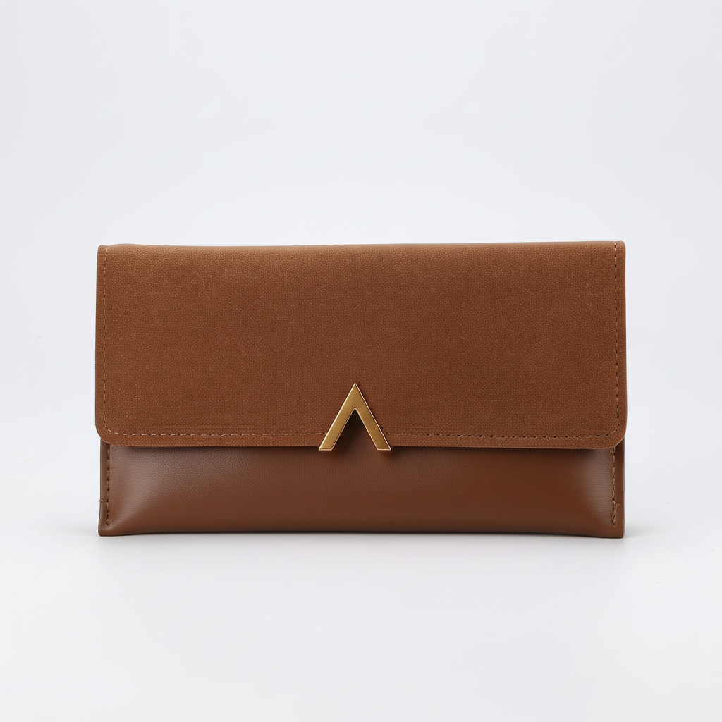 Lång plånbok i svart PU-läder, unisex. En stilren och hållbar accessoar.