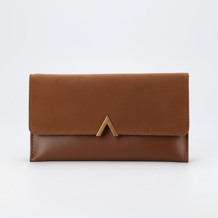 Lång plånbok i svart PU-läder, unisex. En stilren och hållbar accessoar.