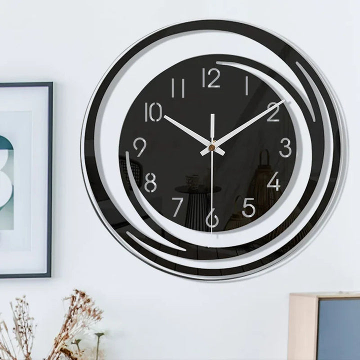 Tyst sovrumsklocka i minimalistisk stil, elegant design som bidrar till en lugn och modern heminredning.