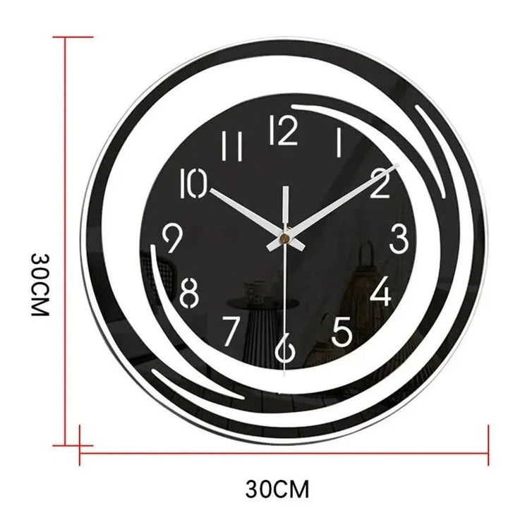 Väggklocka med modern och stilren design, en elegant inredningsdetalj för heminredning och dekoration.