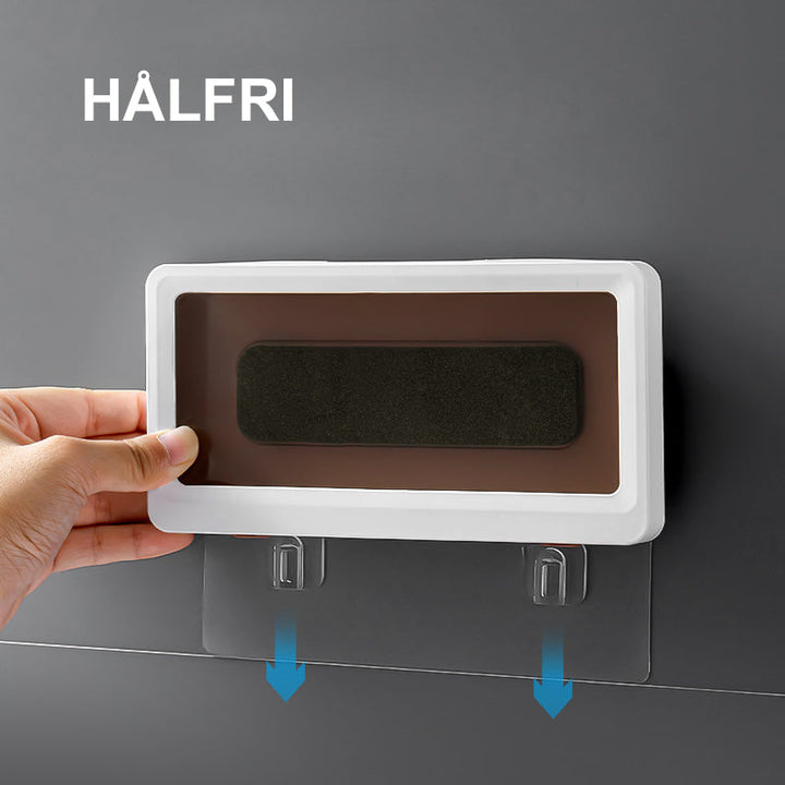 "Elegant vattentät telefonhållare för badrum, säker montering, transparent design, passar telefoner upp till 6,8 tum"