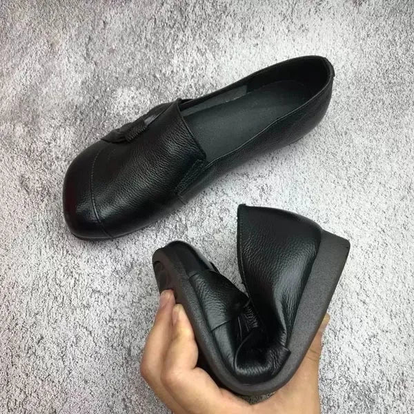 Bekväma ortopediska dam loafers med halkfri sula, fotstöd och hållningskorrigering för hela dagen.