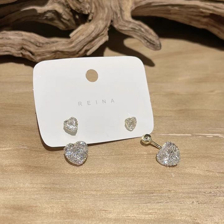 "Eleganta damörhängen med hängande zirkon i koppar, unik modern design, perfekt för stil och glans vid alla tillfällen."