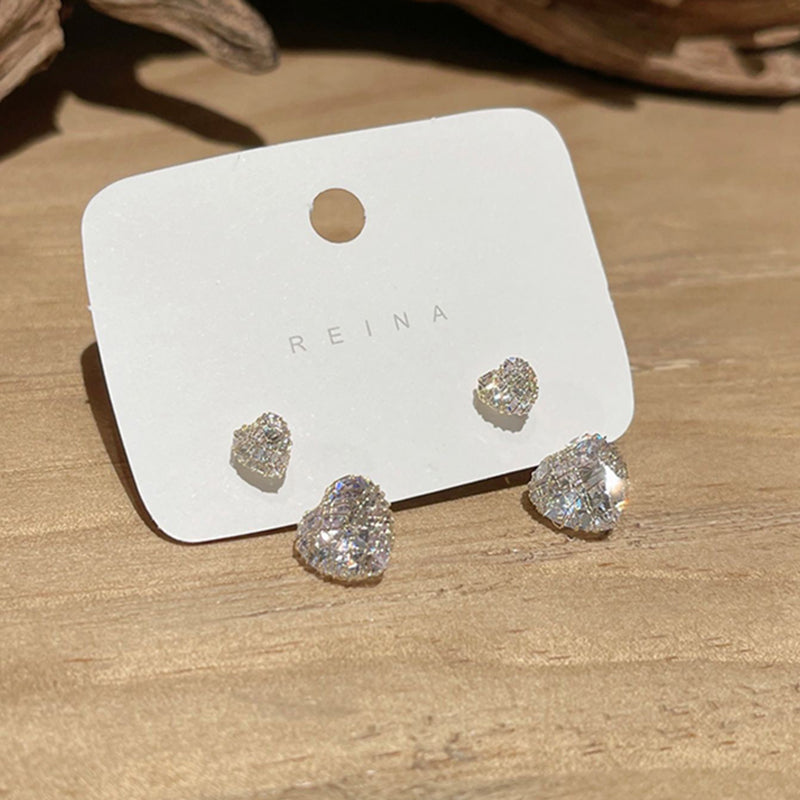 "Eleganta damörhängen med hängande zirkon i koppar, unik modern design, perfekt för stil och glans vid alla tillfällen."