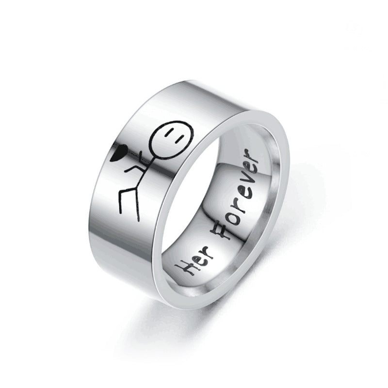 "Eleganta parringar i titan för kvinnor och män, 8 mm breda, med valfri färg och gravyr. Perfekt för alla tillfällen."