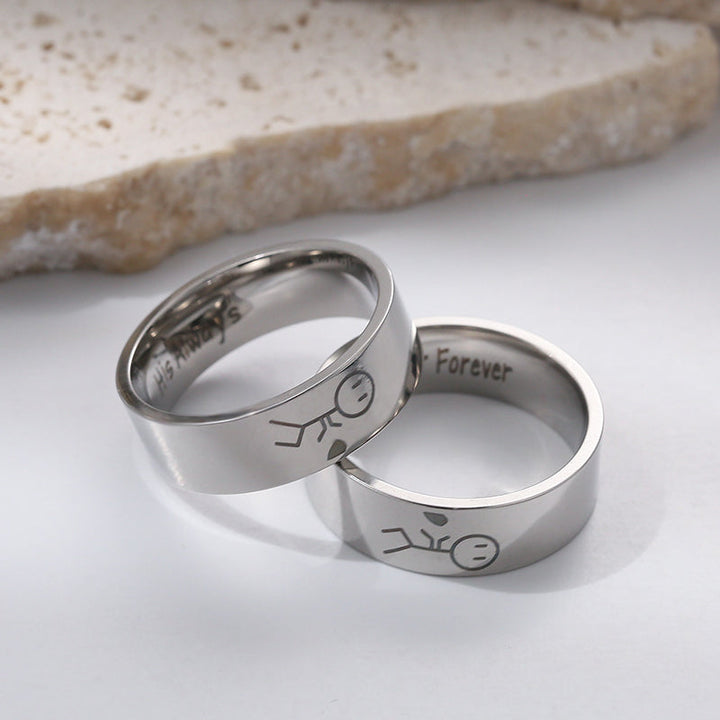 "Eleganta parringar i titan för kvinnor och män, 8 mm breda, med valfri färg och gravyr. Perfekt för alla tillfällen."