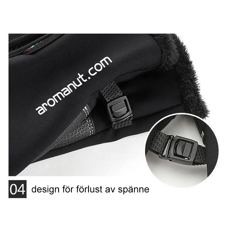 "Eleganta vinterhandskar i svart PU-läder med pekskärmsfunktion och fleecefoder för män och kvinnor"