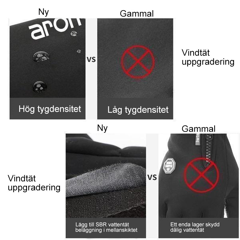 "Eleganta vinterhandskar i svart PU-läder med pekskärmsfunktion och fleecefoder för män och kvinnor"