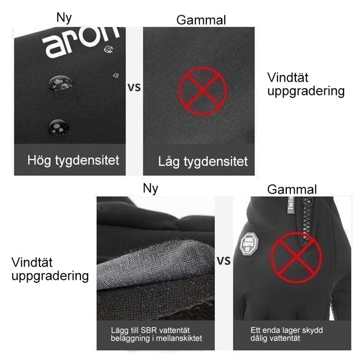 "Eleganta vinterhandskar i svart PU-läder med pekskärmsfunktion och fleecefoder för män och kvinnor"