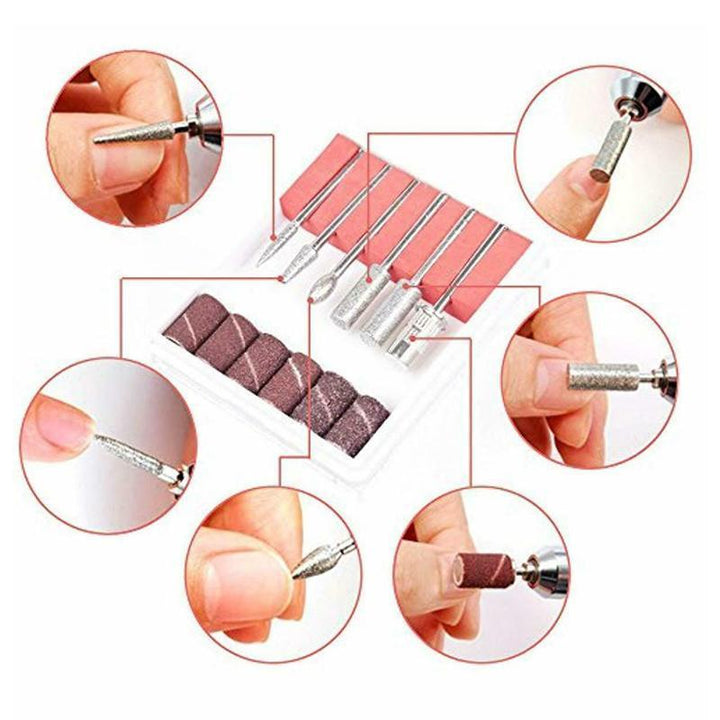 "Elektrisk nagelborr i rosa, ergonomisk design för manikyr med justerbar hastighet, idealisk för nagelvård och konst."