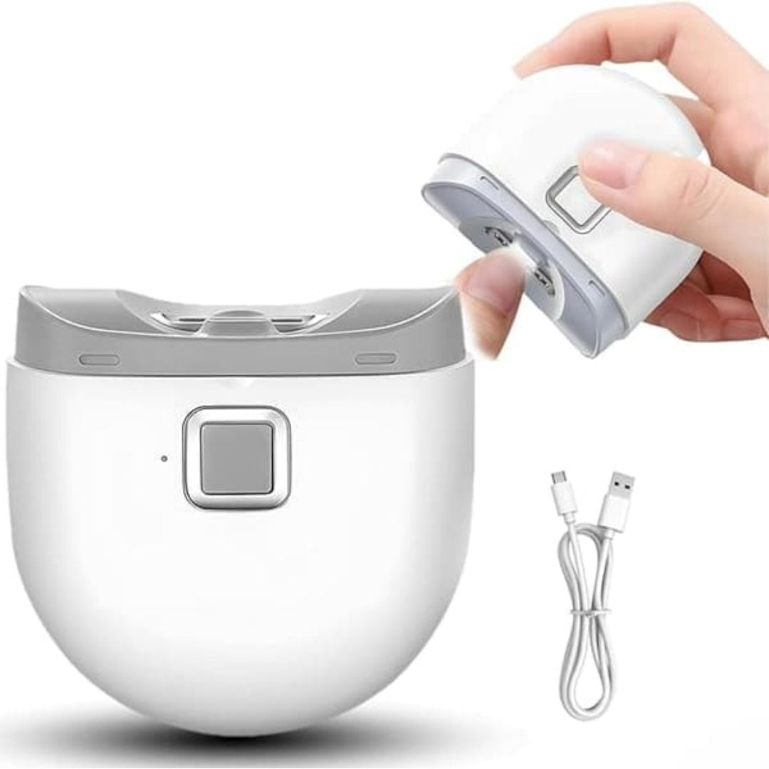 Elektrisk nagelklippare med LED-ljus, perfekt för säker nagelvård för hela familjen, inklusive barn.