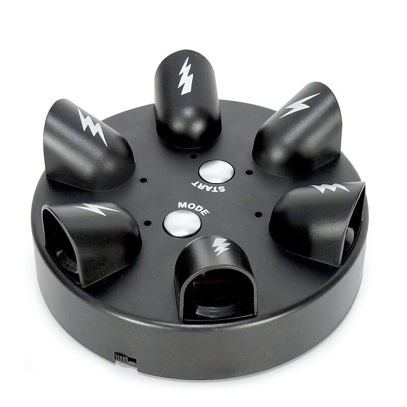 "Elektrisk Shock Roulette spel för vuxna, unisex, rund form med ljus, idealisk för fest och skratt, 6 spelare"