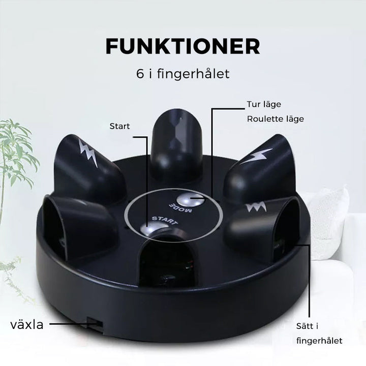 "Elektrisk Shock Roulette spel för vuxna, unisex, rund form med ljus, idealisk för fest och skratt, 6 spelare"