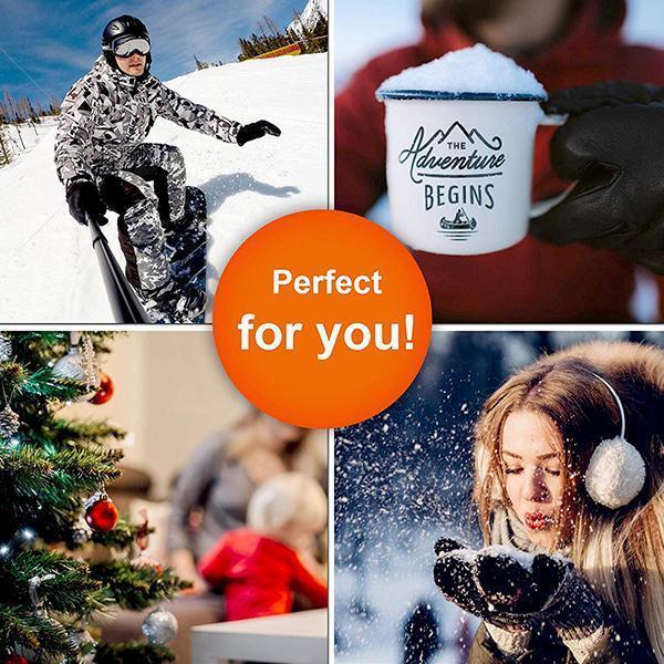 "Elektriska justerbara värmehandskar för herr och dam, svart, vind- och vattentät design med pekskärmsfunktion."