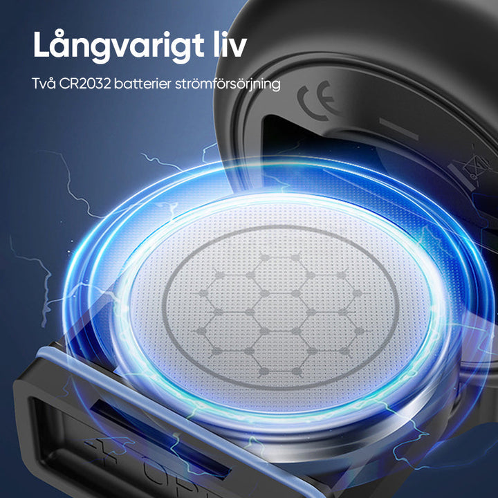 "Elektriskt cykelhorn 120dB med robust design och stöldlarm, idealiskt för säker cykling i stad och terräng."