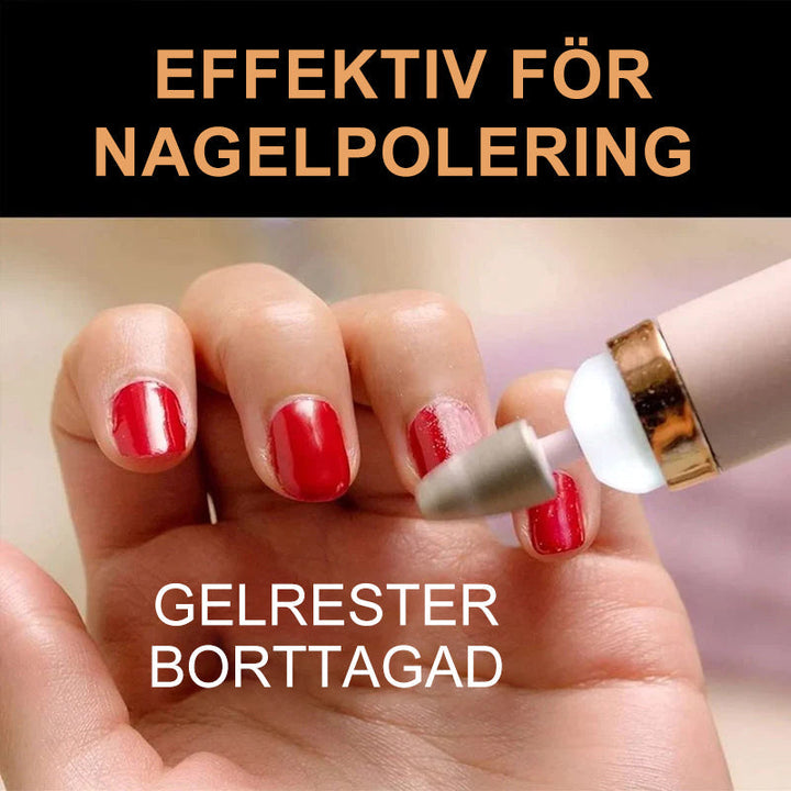 "Elektriskt manikyrset med ergonomisk design, perfekt för nagelvård hemma. Kompakt och bärbar för resor och dagligt bruk."