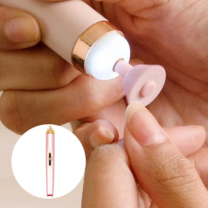 "Elektriskt manikyrset med ergonomisk design, perfekt för nagelvård hemma. Kompakt och bärbar för resor och dagligt bruk."