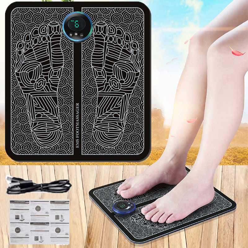 Lindra smärta och främja cirkulation med denna effektiva EMS fotmassageapparat för djup avkoppling.