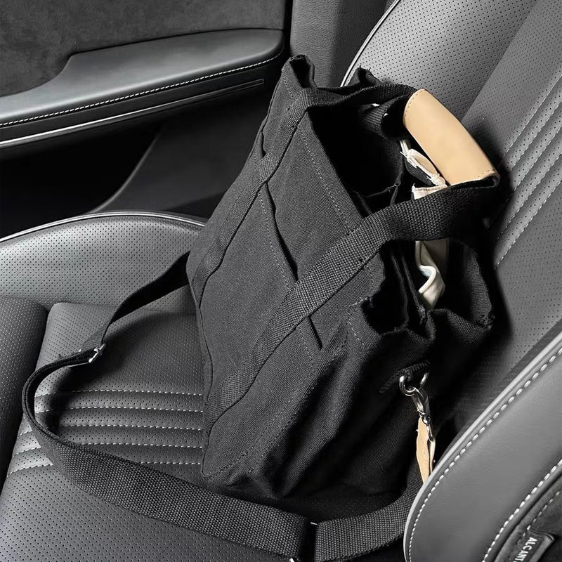 "Enfärgad dam tygkasse i robust canvas, med breda handtag och stor kapacitet. Perfekt som chic och hållbar väska."