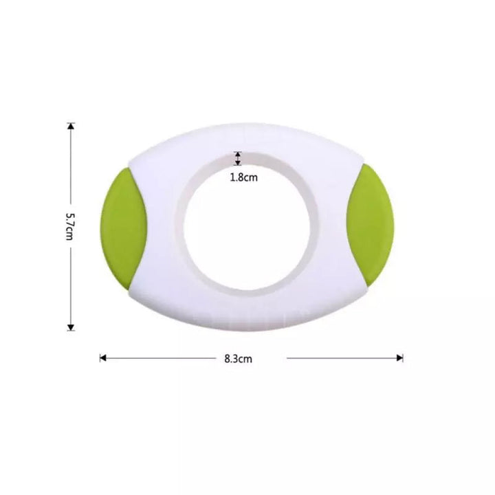 "Ergonomisk äggskalsöppnare i slumpmässiga färger, kompakt design, i kök, ABS och 420 stål, enkel användning."