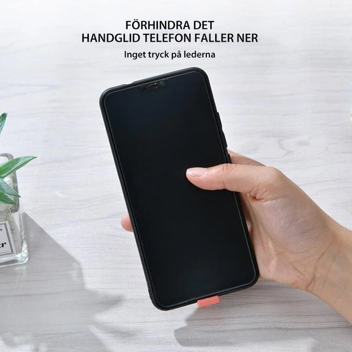 "Ergonomisk fingerhållare för mobiltelefoner med starkt stöd, lätt design, passar de flesta telefoner och surfplattor."