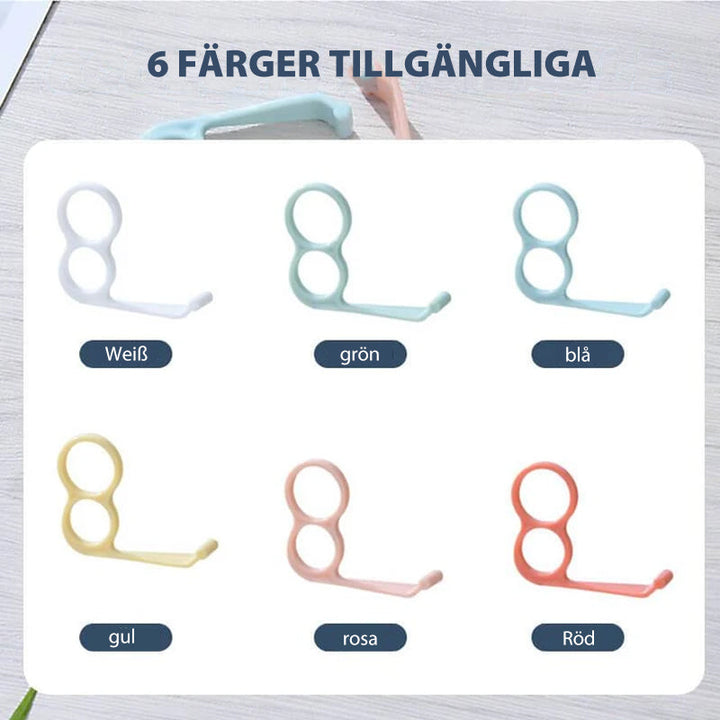 "Ergonomisk fingerhållare för mobiltelefoner med starkt stöd, lätt design, passar de flesta telefoner och surfplattor."