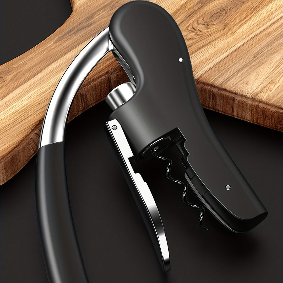 Hållbar korkskruv med ergonomiskt grepp, utmärkt för hemmet, restaurangen eller som present.