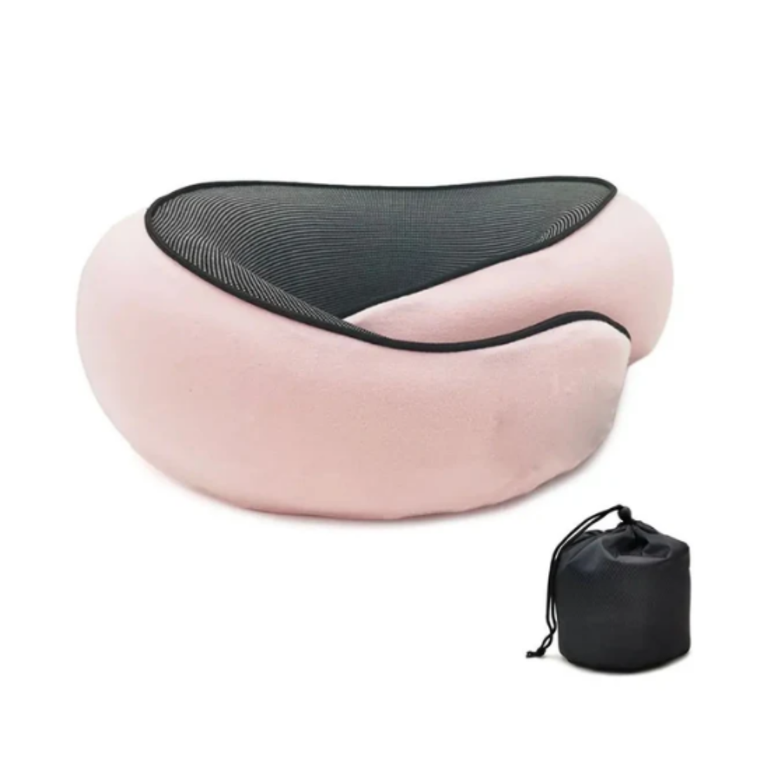 Lyxig memory foam nackkudde för maximal nackstöd och komfort på resan. Ergonomisk design.