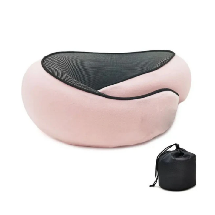 Lyxig memory foam nackkudde för maximal nackstöd och komfort på resan. Ergonomisk design.