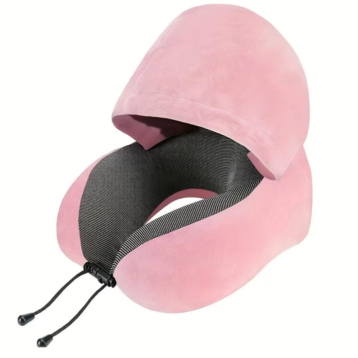 Unisex resekudde med memory foam och luva. Ergonomisk nackstöd för flyg, tåg och bilresor. Ultimat komfort.